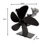1pc Fireplace Fan 5-Blade Heat-Powered For Home Room Air Circulation For Wood Burning Stove Ice Fishing Outdoor Heater Parts
