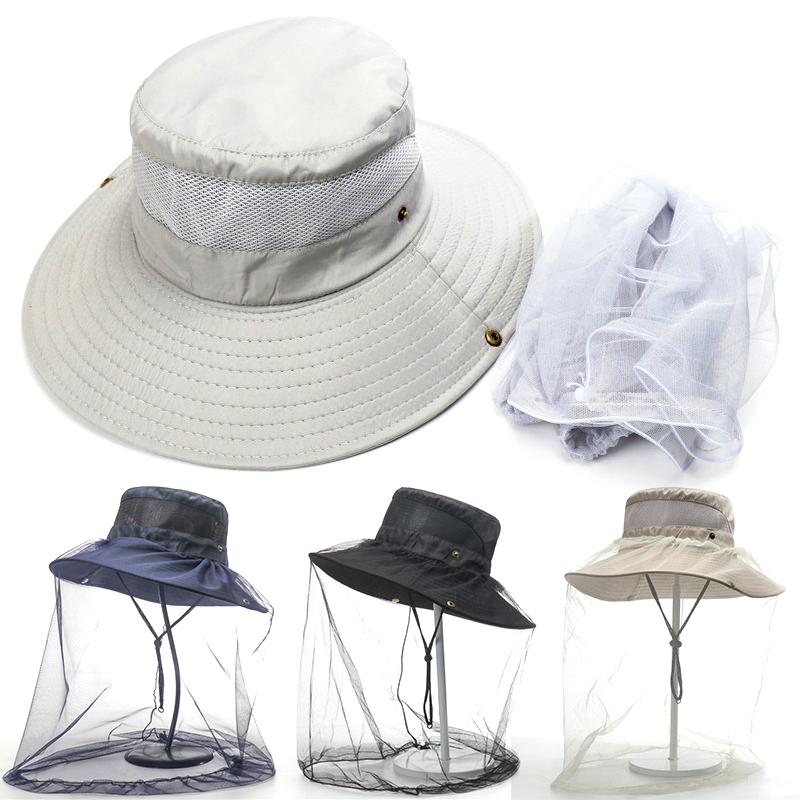 

Мужские солнцезащитные шляпы с козырьком, дышащие летние сетчатые аксессуары для улицы от насекомых и комаров