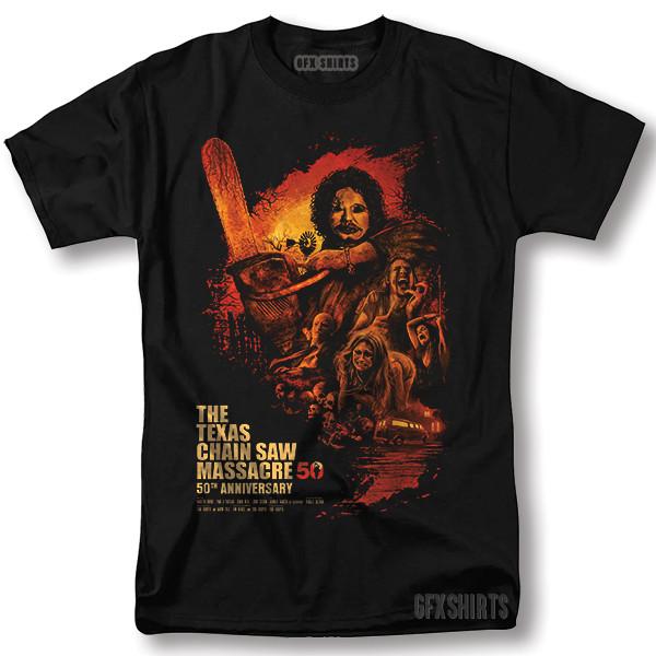Texas Chain Saw Massacre Shirt Horror Movie Vintage Graphic Design TShirt S
