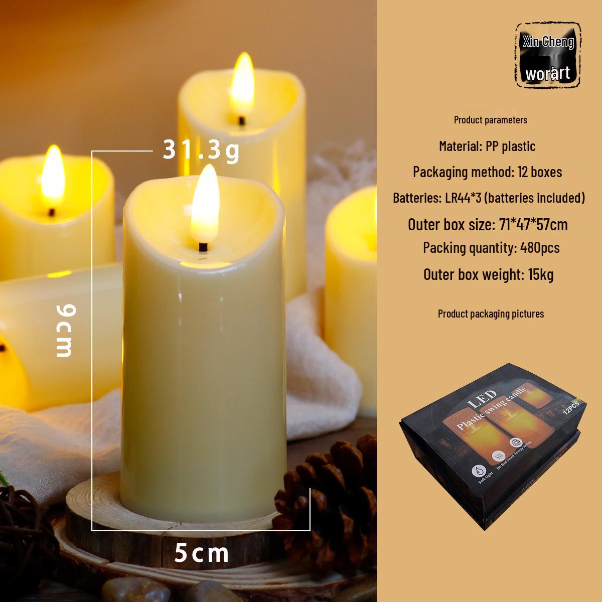 

Светодиодная имитация свечи: Идеально подходит для дней рождений, романтических событий, свадеб и театральных декораций.