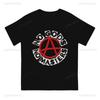 Anarchie Anarchisten Symbole KEINE GÖTTER KEINE HERREN Aufgedrucktes T-Shirt Vintage Grunge Sommer Polyester Kleidung Harajuku Mode T-Shirt