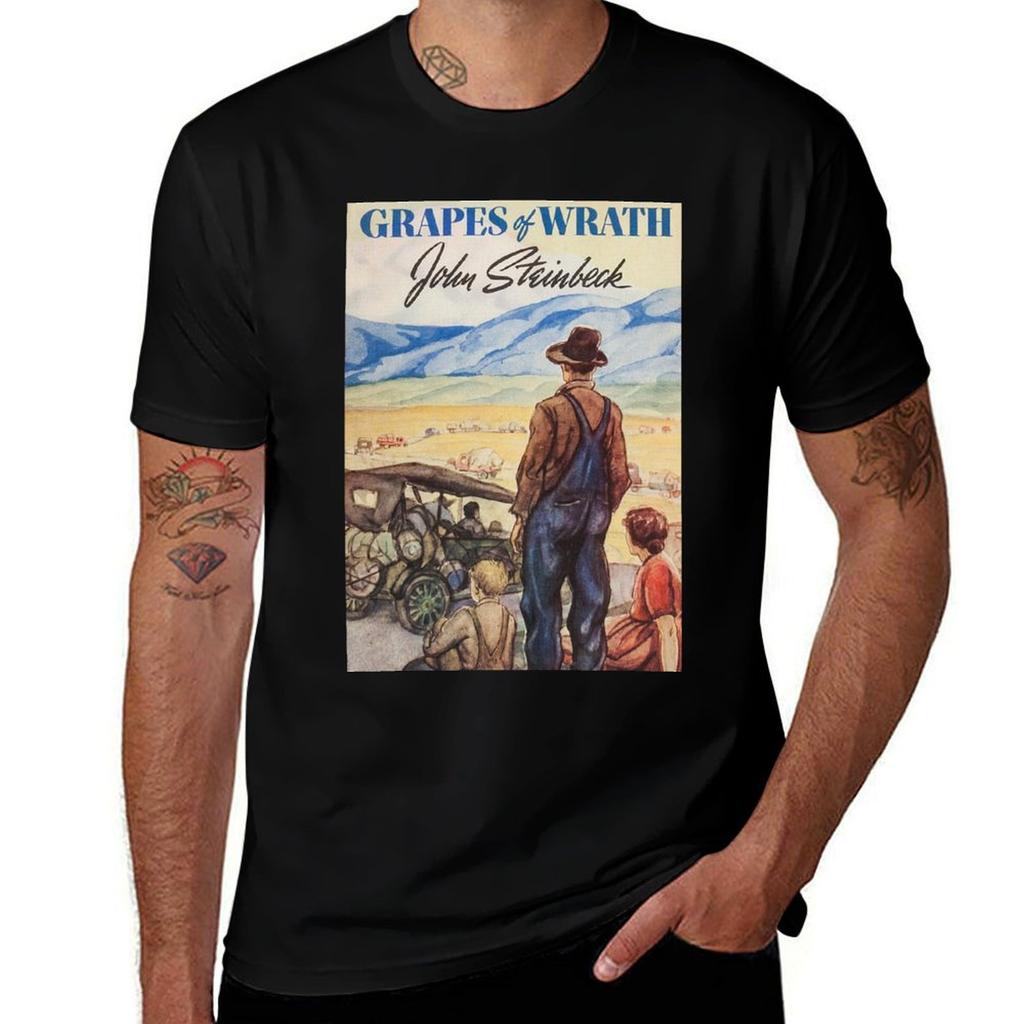 Grapes Of Wrath By Steinbeck Tshirt Running Gym Short Sleeve Sports Tee