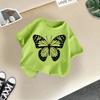 T-shirt décontracté à manches courtes pour enfants - T-shirt d'été ample pour filles avec nœud