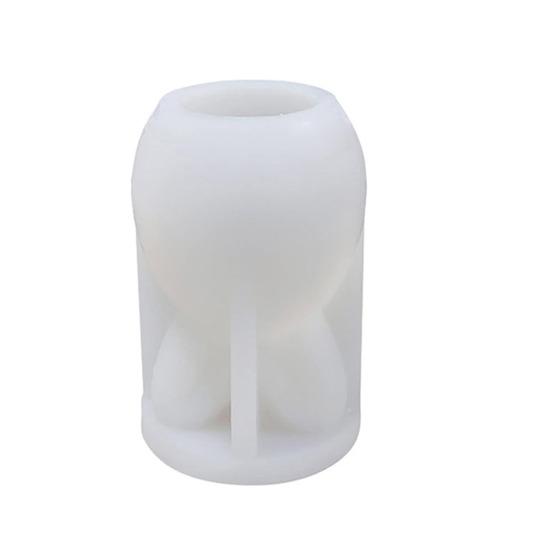 Ostereier-Hase Silikonform DIY gesichtsloser Hase Harz Gips Bastelform Flexibel Wiederverwendbar Kerzenform für Feiertagsdekoration