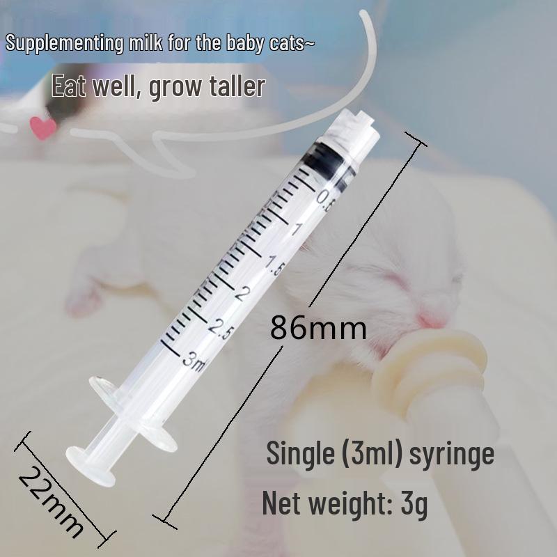 Pet Feeding Syringe & Nipple Bottle for Kittens and Puppies