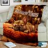 1PC Custom Name Cozy French Bulldog Nap Flannel Blanket Versatile,all-season Throw Suitable for the Living Room,bedroom,camping,travel,and Gift