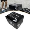 3 in 1 Plyometric Jumping Box Versatile Step for Gym Exercise Workout 50x40x35cm