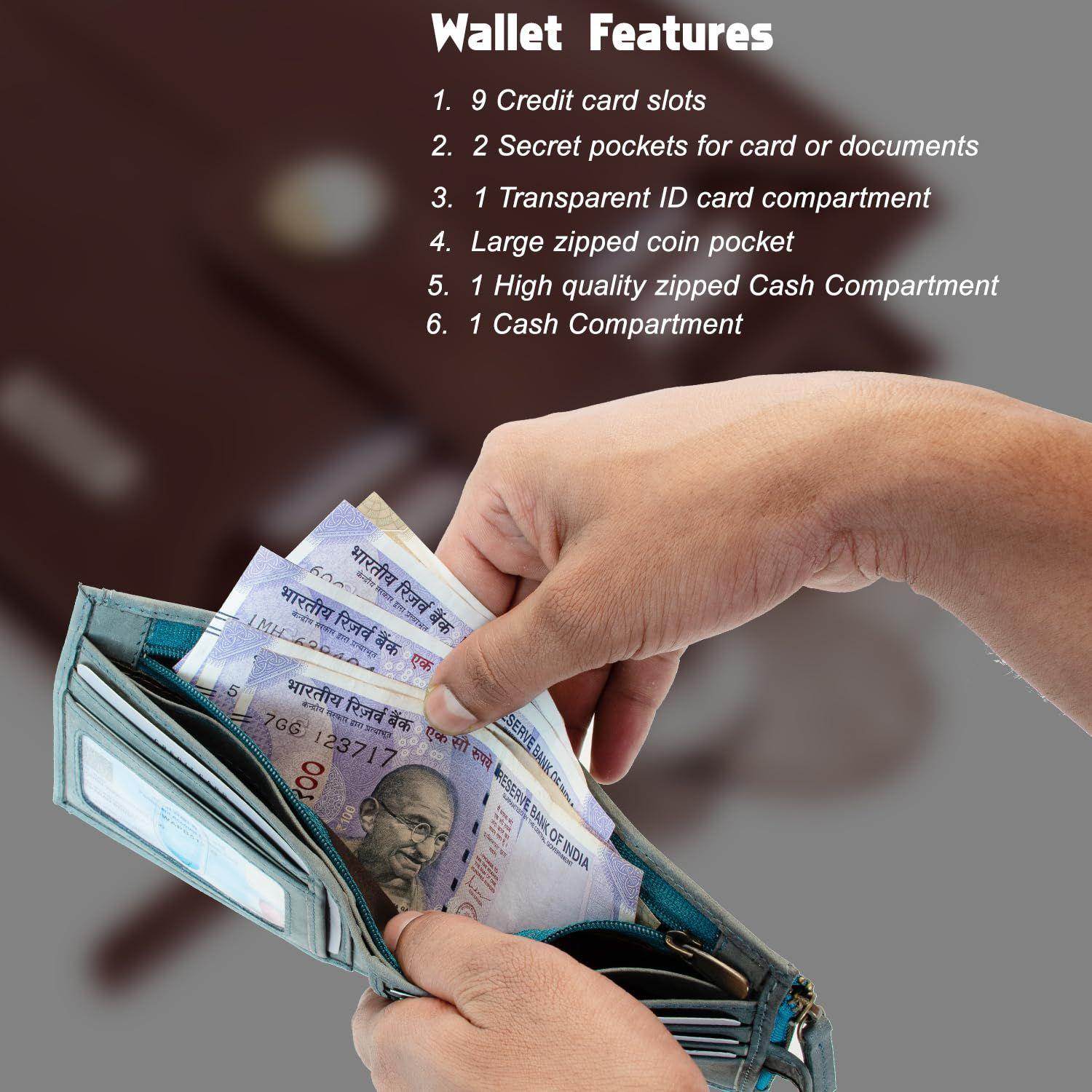 Мужской кожаный кошелек Doger Aqua Zimmer — фото 4