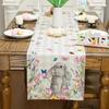 Easter Tablecloth Rectangular Shape Printed Tablecloth Linen Tablecloth Linen Easter Table Runner For Easter Celebration Party