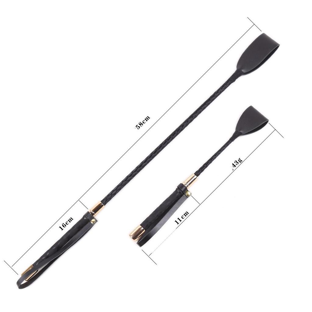 30-60CM Black PU Leather Spanking Paddle Long Whip Flirting Slave BDSM Flogger Sex Toys For Woman G Spot Sex Shop
