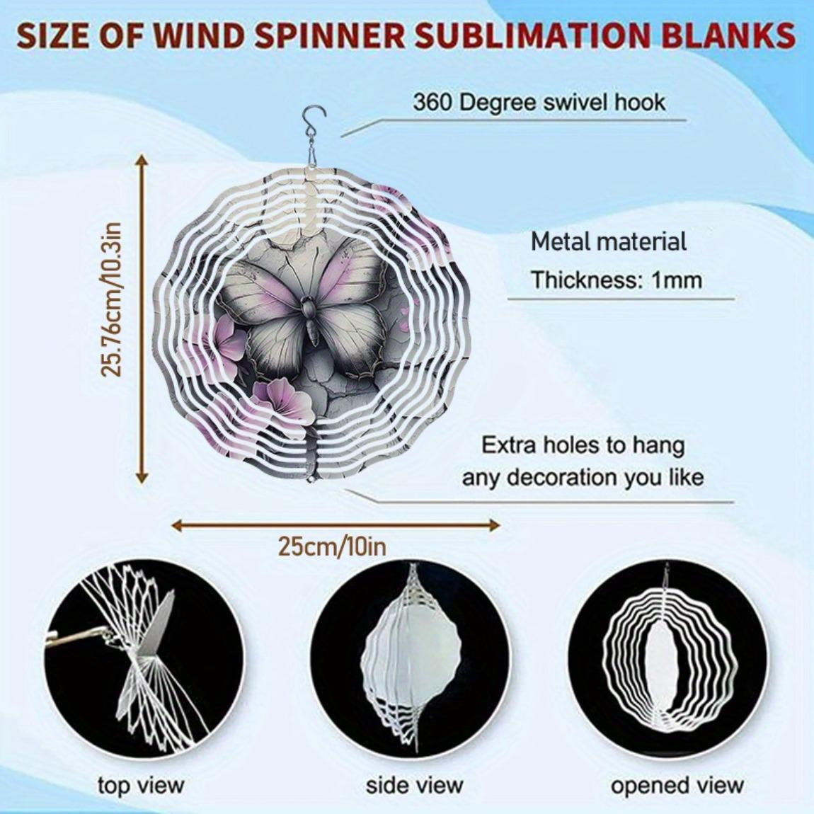 

Floral Butterfly Wind Spinner - Rotating Metal Garden Ornament & Bird Scare for Outdoor Decor 01A