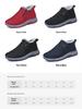 Women's Plush Warm Waterproof Hiking Shoes - Non-Slip, Easy-On for Middle-Aged & Seniors