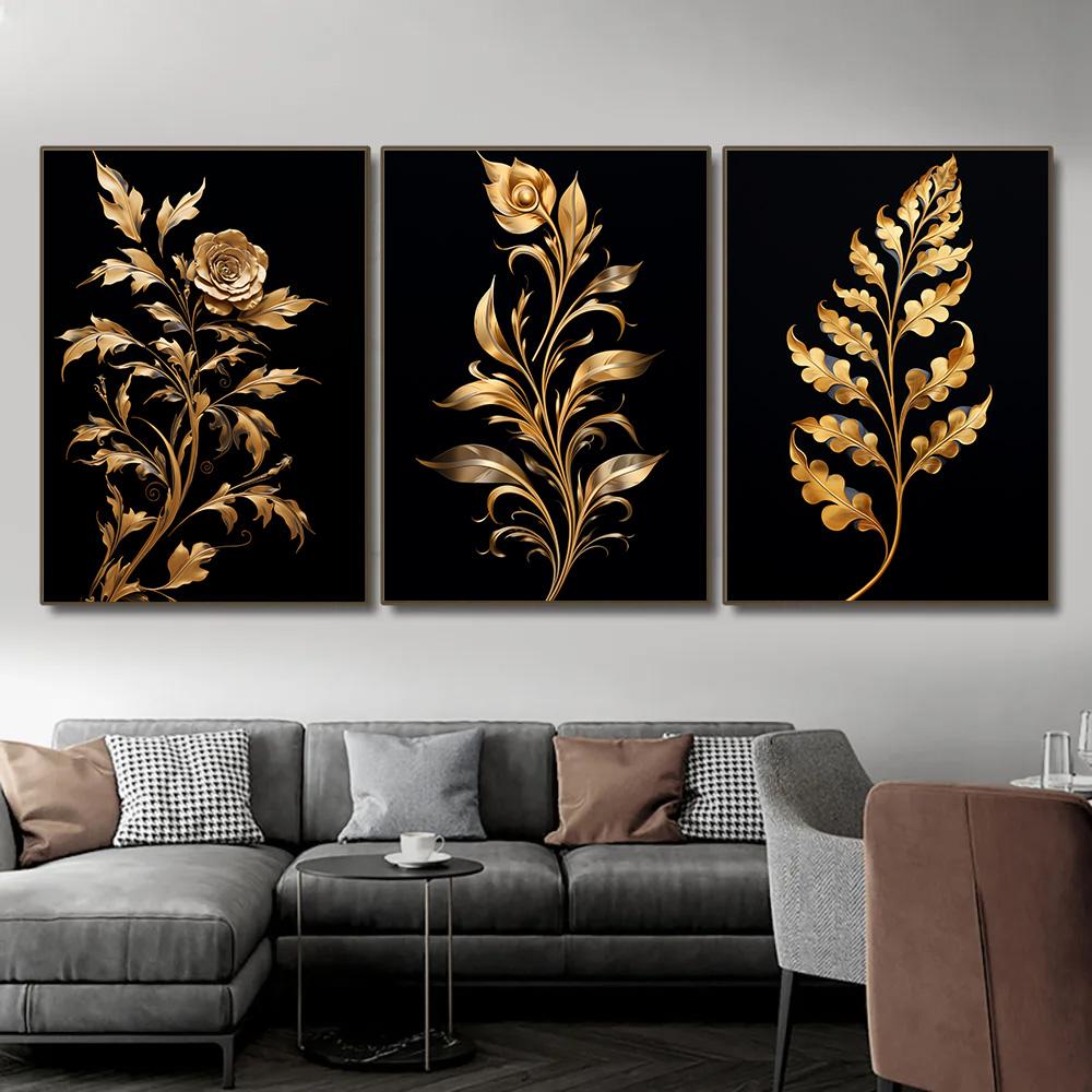 1pcs Canvas Painting Dark Golden Flower Wheat Canvas Painting Decorative Paintings Wall Decor Art Mural Wall Decoration for Home No Frame