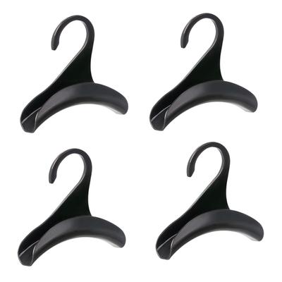 Lunari Bag Hanger Set of 4, Hooks, Bag Holder, Closet Storage, Organization, Shape Retention, Black (Black)