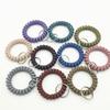 5 Stück Armband-Schlüsselanhänger Umweltfreundlicher Dehnbarer Kunststoff Flexibles Spiral-Handgelenkband für Kinder