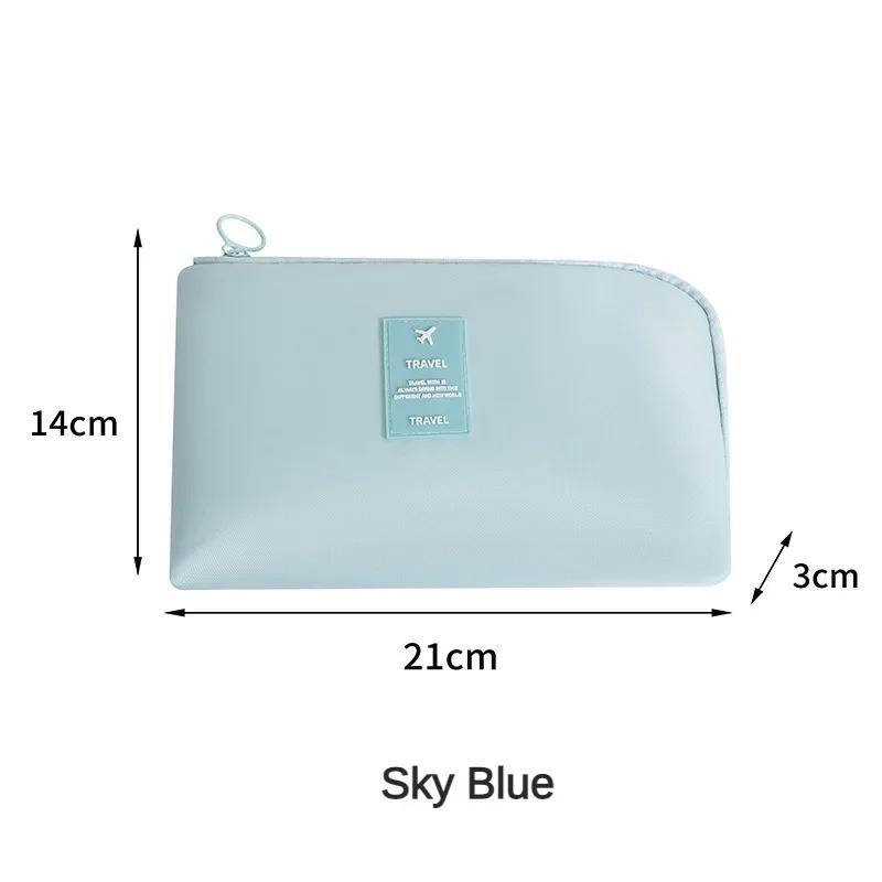 

Дорожная Портативная Ударопрочная Сумка для Электронных Кабелей и Цифровых Устройств Многофункциональная Водонепроницаемая Сумка для Хранения Аксессуаров для Мобильного Питания синий