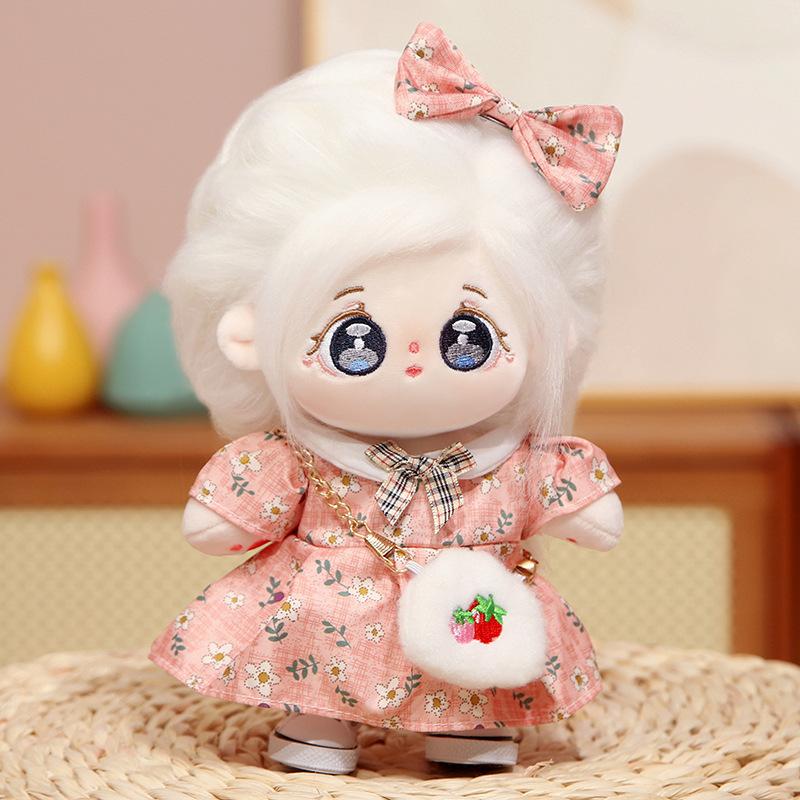 Puppe Geschenk Plüsch Boudoir Kleidung Mädchen Baumwolle Puppe Puppe 20cm Dress-up Spielzeug