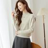 Srcr Women's Half-High Collar Marled Wool Sweater
