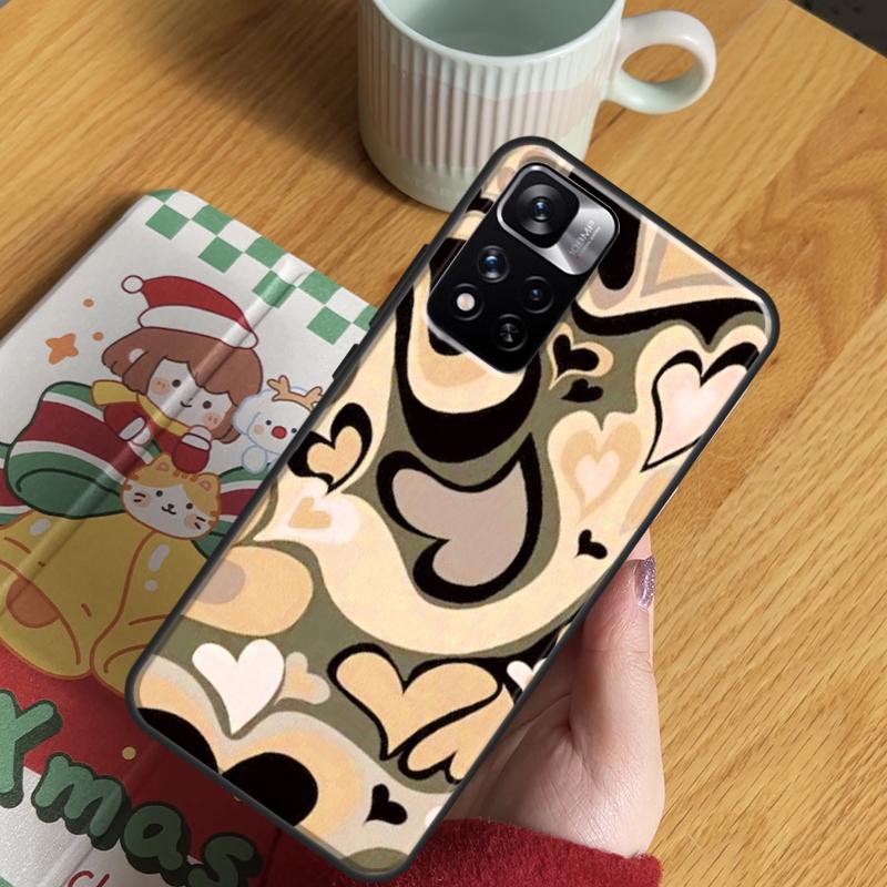 Purple Heart Swirl Aesthetic Case For Xiaomi Redmi Note 14 Pro 13 12 11 10 15 Pro Plus Redmi 15 C 13 10C 12C 14C 13C Cover