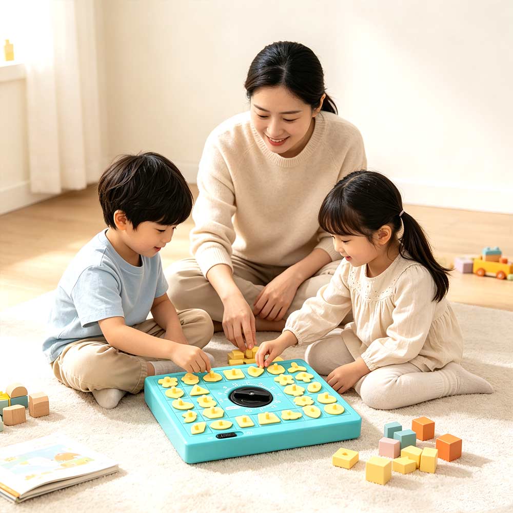 Pop Up Time-Matching Puzzle Toy Family Fun Time Board Puzzle Toy Children Adult