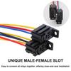 5 Pack Heavy Duty Standard Relay, 12V 30A, SPST 4Pin, with Wire Socket Plug Harness, Multi-Purpose Replacement Automotive Relay (5)