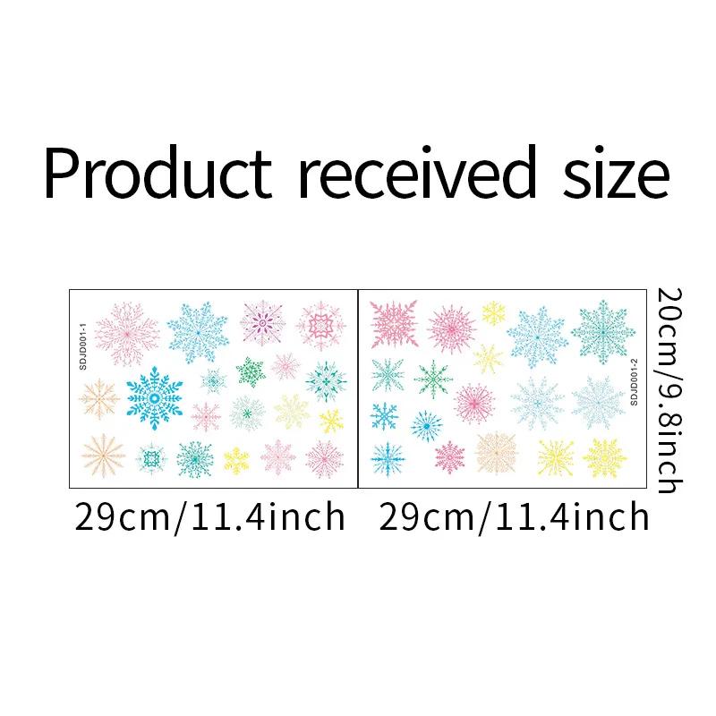 

Красочные снежинки электростатические настенные наклейки рождественские украшения для детской комнаты стеклянные окна украшения для дома и торгового центра новогодние обои 20x29cm