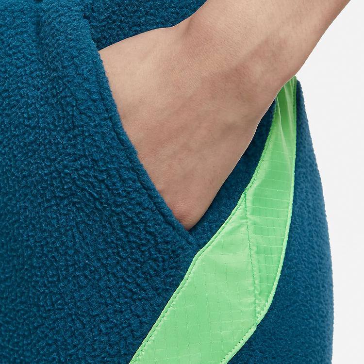 Nike Sportswear Woven Color Block Fleece Warm Casual Comfortable Sports Pants Women Pants Lavender-Blue CU7019-460