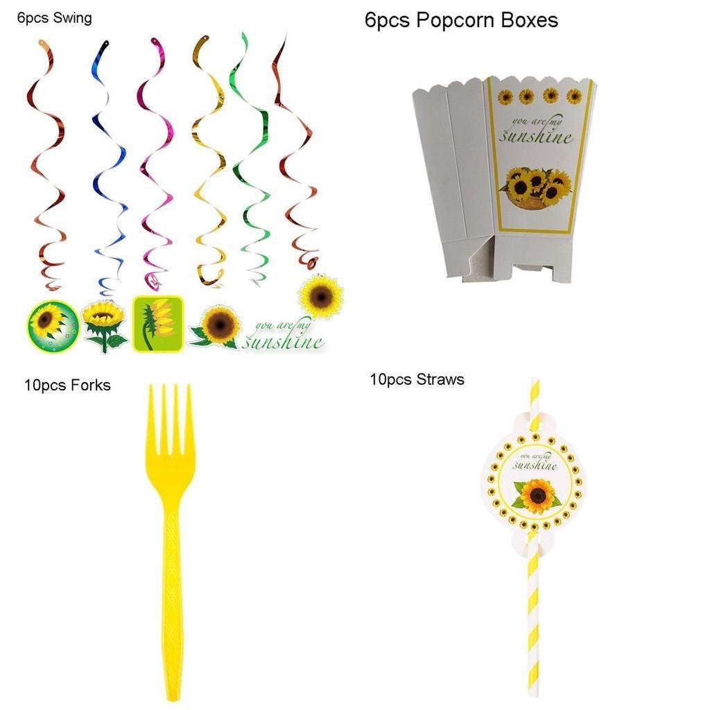 Cheerful Sunflowers Theme Party Decoration Set For Memorable Baby Showers And Kids Birthdays