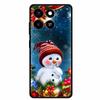 Christmas Cover For ZTE Blade A35 A55 Case Black Silicone Cases for ZTE Blade A55 Cartoon Santa Claus Christmas Tree Back Cover