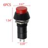 6PCS Black Latching Push Button Switch, Momentary Push Button Switch for 0.39" Mounting Hole