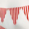 Red & White Striped Pennant Banner for Parties & Weddings
