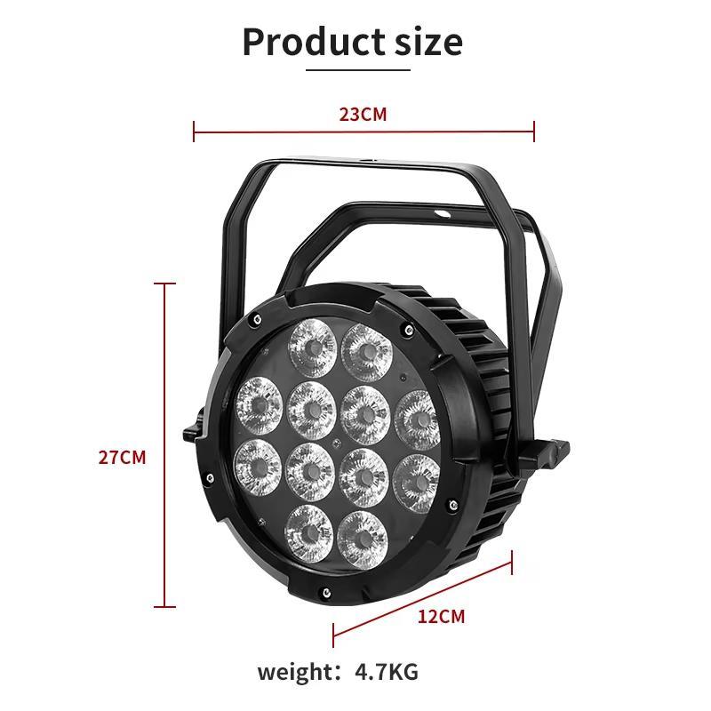 12x18w battery light 6in1 Battery LED Flat Par Wireless DMX Remote Control Lights For Outdoors Home Party Disco Wedding Show atmosphere