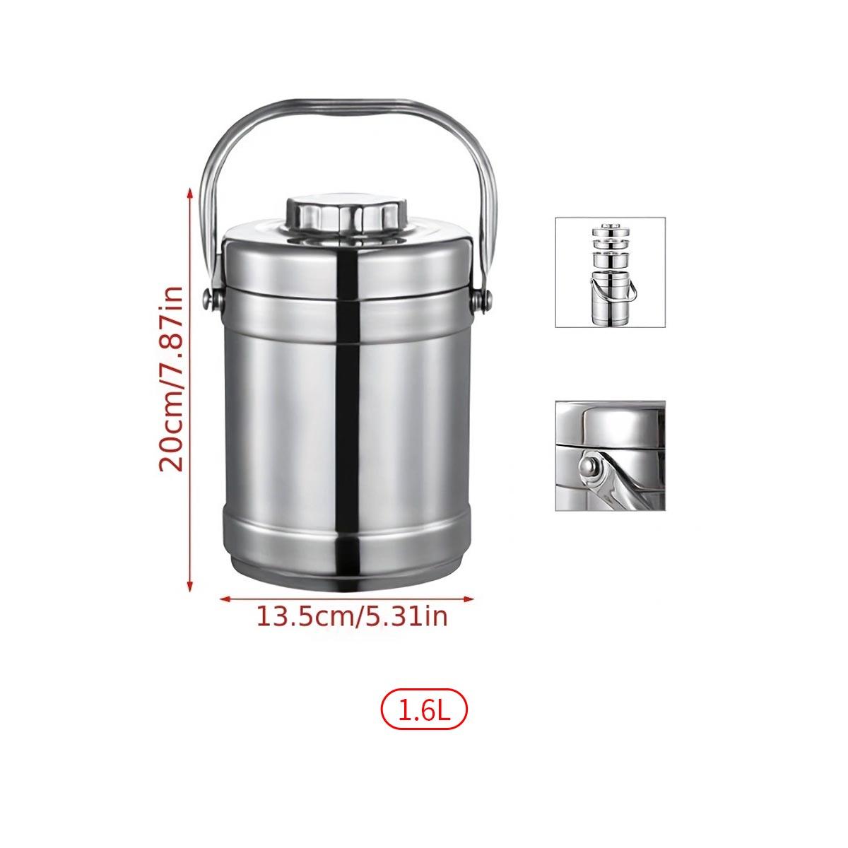 

Нержавеющая сталь вакуумный котелок с двойной изоляцией, студенческий портативный китайский портативный герметичный ланч-бокс большой емкости