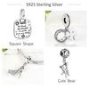 Original 925 Sterling Silber Charms Fit Charm Armbänder Modeschmuck DIY ICH LIEBE LESEN Buch Charm Perlen