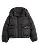Levi's Puffer Jacket WESTERN Insulated Puffer Detachable Hood Bubble Short Jacket Women's A8527-0003 US M