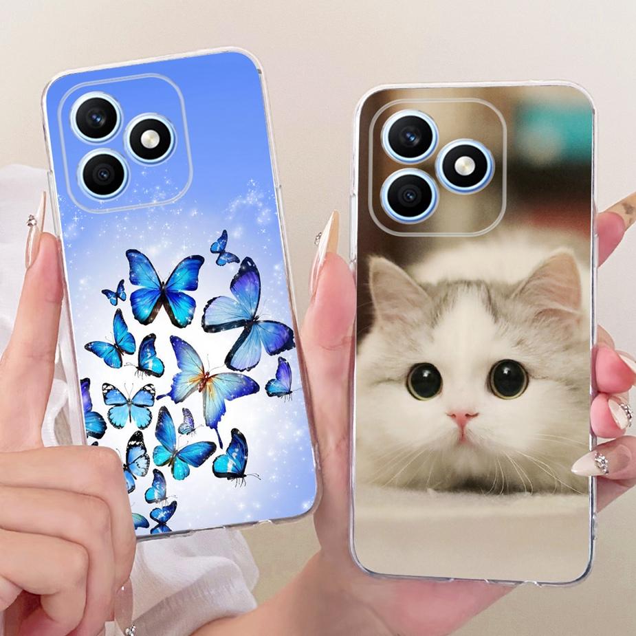 For Honor X8d 4G Case Beautiful Girl Peacock Painted Cover Soft Silicone Phone Case For Honor X8d X 8d HonorX8d 4G Fundas Bumper