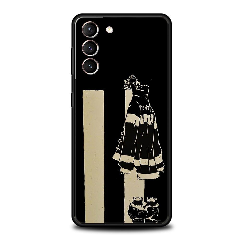 

Fireman Firefighter Phone Case For Samsung Galaxy S24 S23 S22 S20 Ultra S21 FE 5G S10 S9 Plus S10E S8 Soft Silicone Cover For Samsung S24 FE