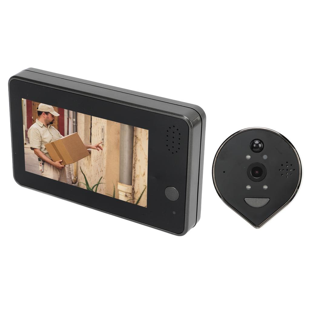 Digital Door Camera 4.3in LCD Monitor Motion Detection Night Vision Waterproof APP Monitoring for