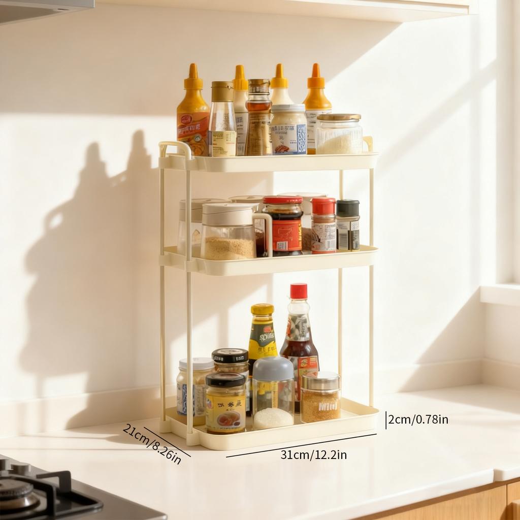  2/3 Tiers Kitchen Countertop Organizer Plastic Storage Rack Large Capacity Drying Cup Holder Tea Coffee Mug Shelf