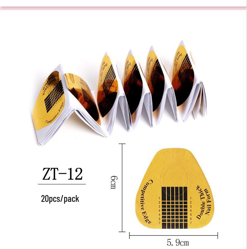 Nail Extension Paper Forms - Square Butterfly UV Gel & Acrylic, 20 To 100 Pcs