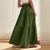 Gonna Lunga Estiva da Donna Boho con Volant a Strati Elastica in Vita Alta Svasata Casual A-line Lunga