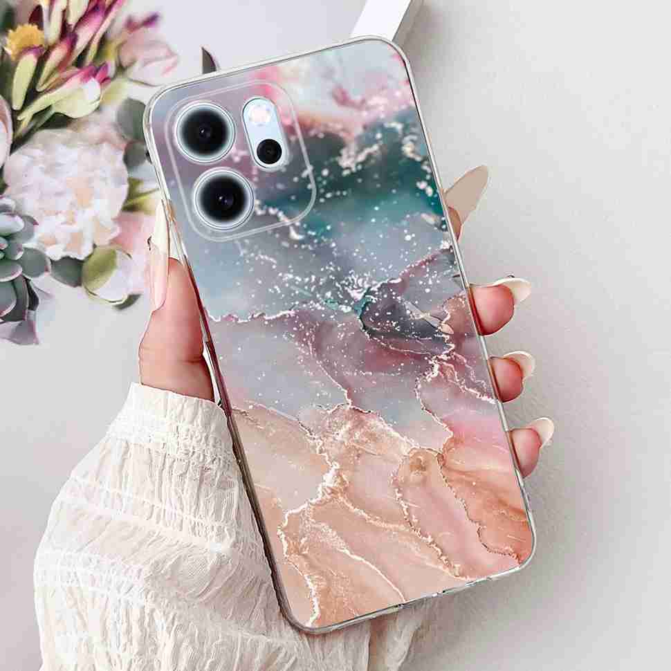 Für Oppo Reno14 F 5G CPH27436.57" Hülle Bunte Schmetterlingsblumen TPU Weiche Silikonhülle Für Oppo Reno 14 F RENO14F Handyhüllen