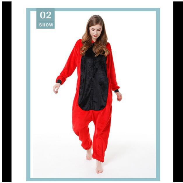 Couple's Autumn Winter Warm Flannel Homewear Cartoon Animal Onesie Unisex Cute Loungewear