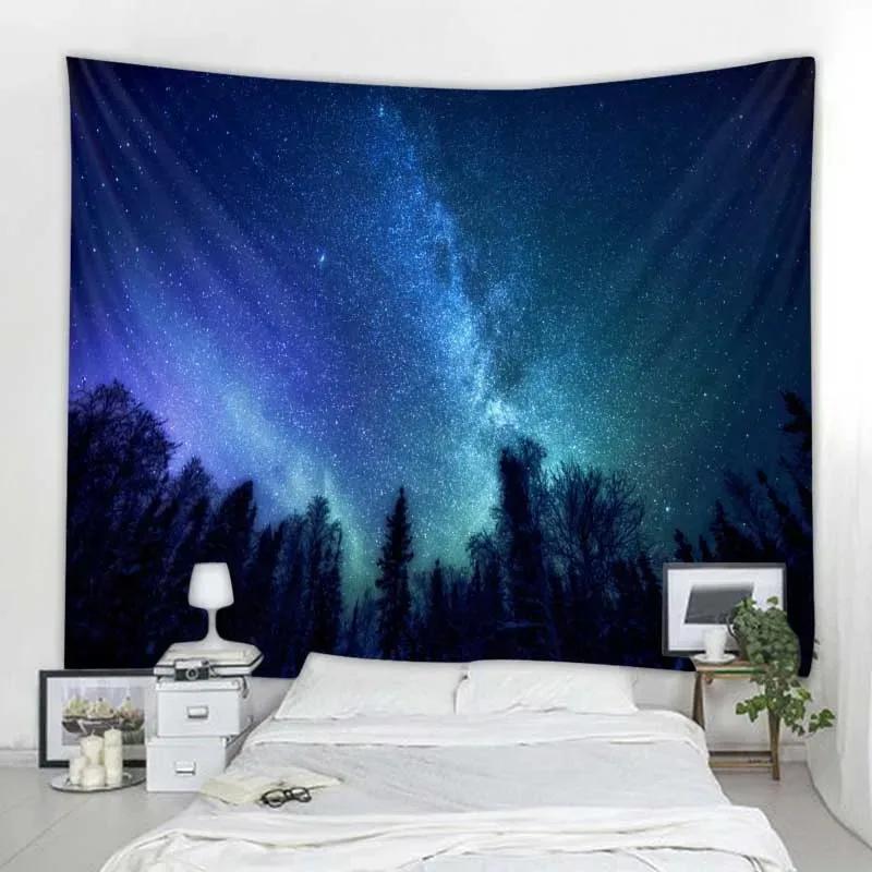 Forest Starry Sky Tapestry Office Living Room Decoration Home Wall Tapestry