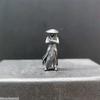1:64 Copper Chinese Kung Fu Swordsman Figure Desk Decoration Miniature Character Model Plant Decoration Sand Table Layout Gift