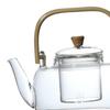 Resistant Borosilicate Glass Teapot With Removable Infuser Hand Blown Clear Kettle Stovetop