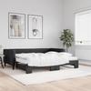 Extendable Daybed with Mattresses Black 90x190 cm Fabric