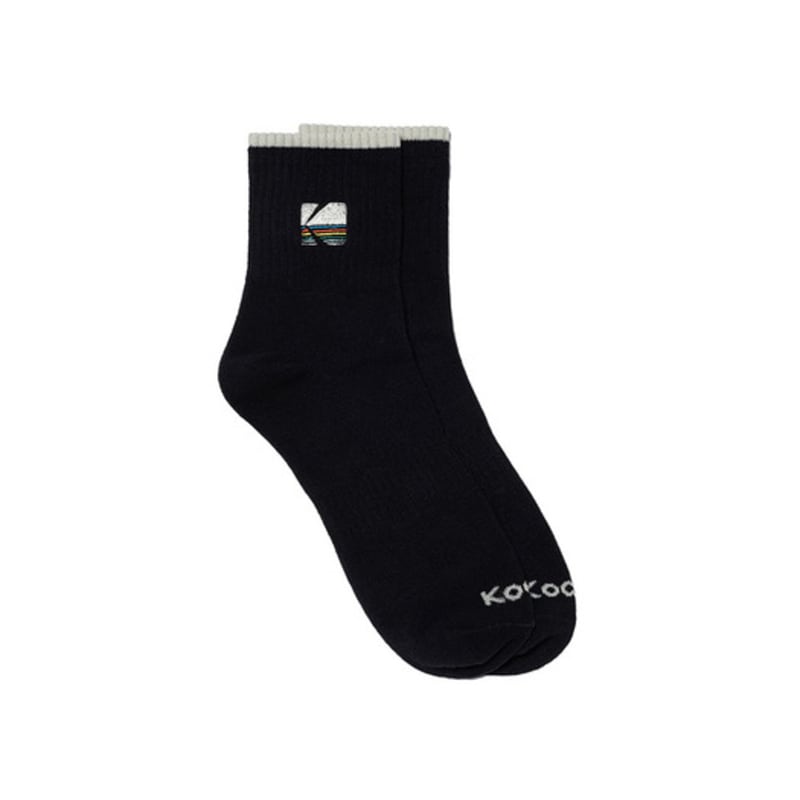 KODAK Apparel Rainbow Embroidered Ankle Socks BLACK