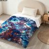 1PC Son Goku Patterned Flannel Blanket Suitable For All Seasons For Home Decor Warmth And Comfort Gifts Holiday Present