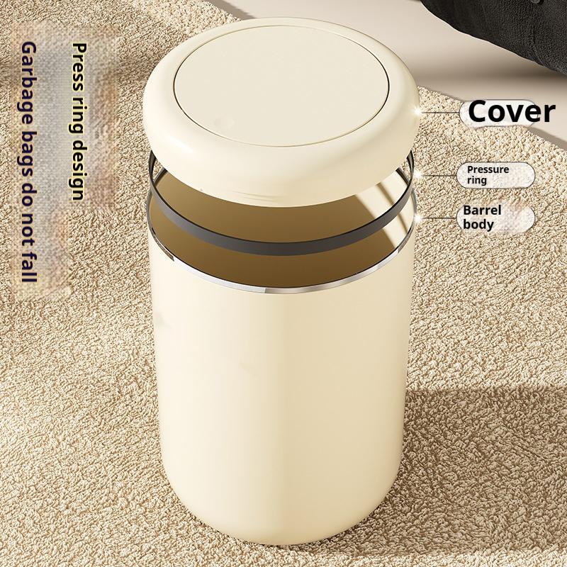 Trash Can with Pop-up Lid Waterproof with Cover Room Kitchen Toilet Bathroom Waste Storage Box Desktop Storage Box Home Supplies